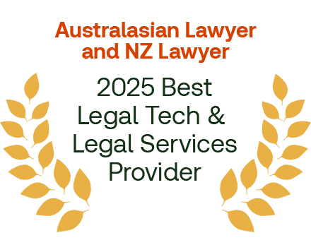 Australasian Lawyer and NZ Lawyer - 2025 Best Legal Tech & Legal Services Provider