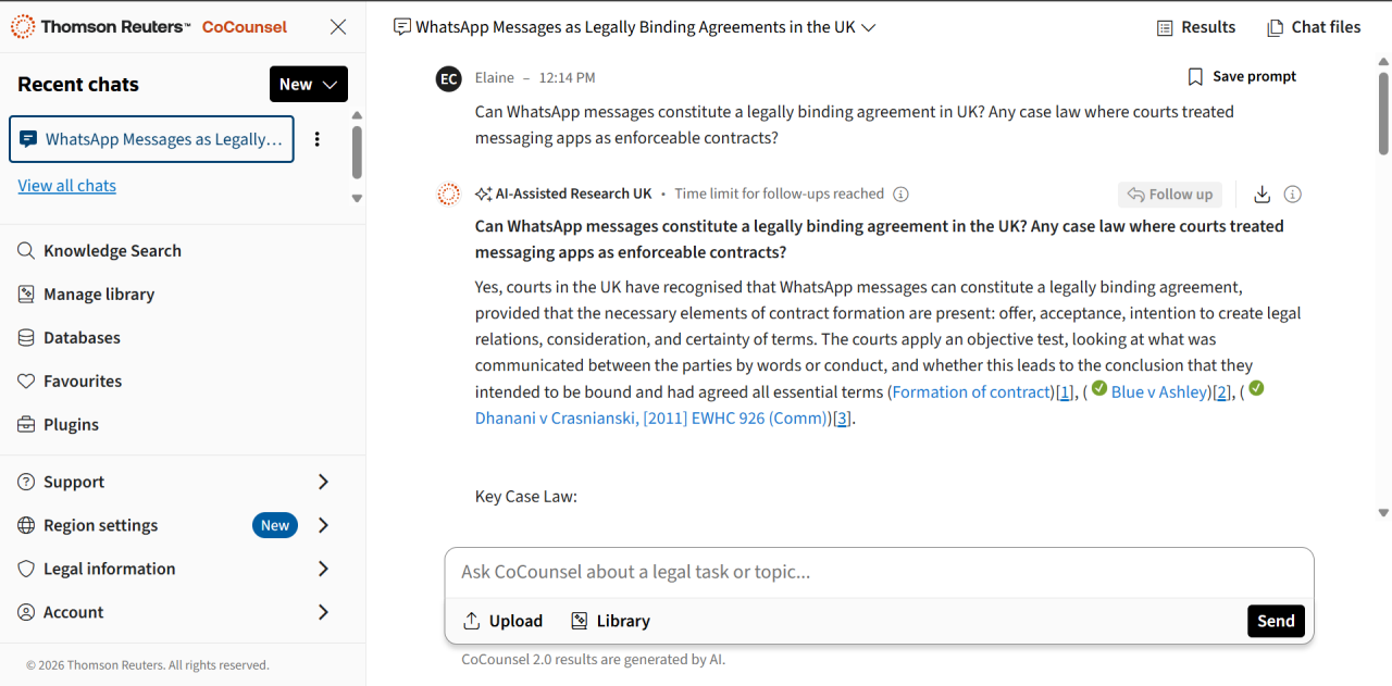 AI-Assisted Research on Westlaw